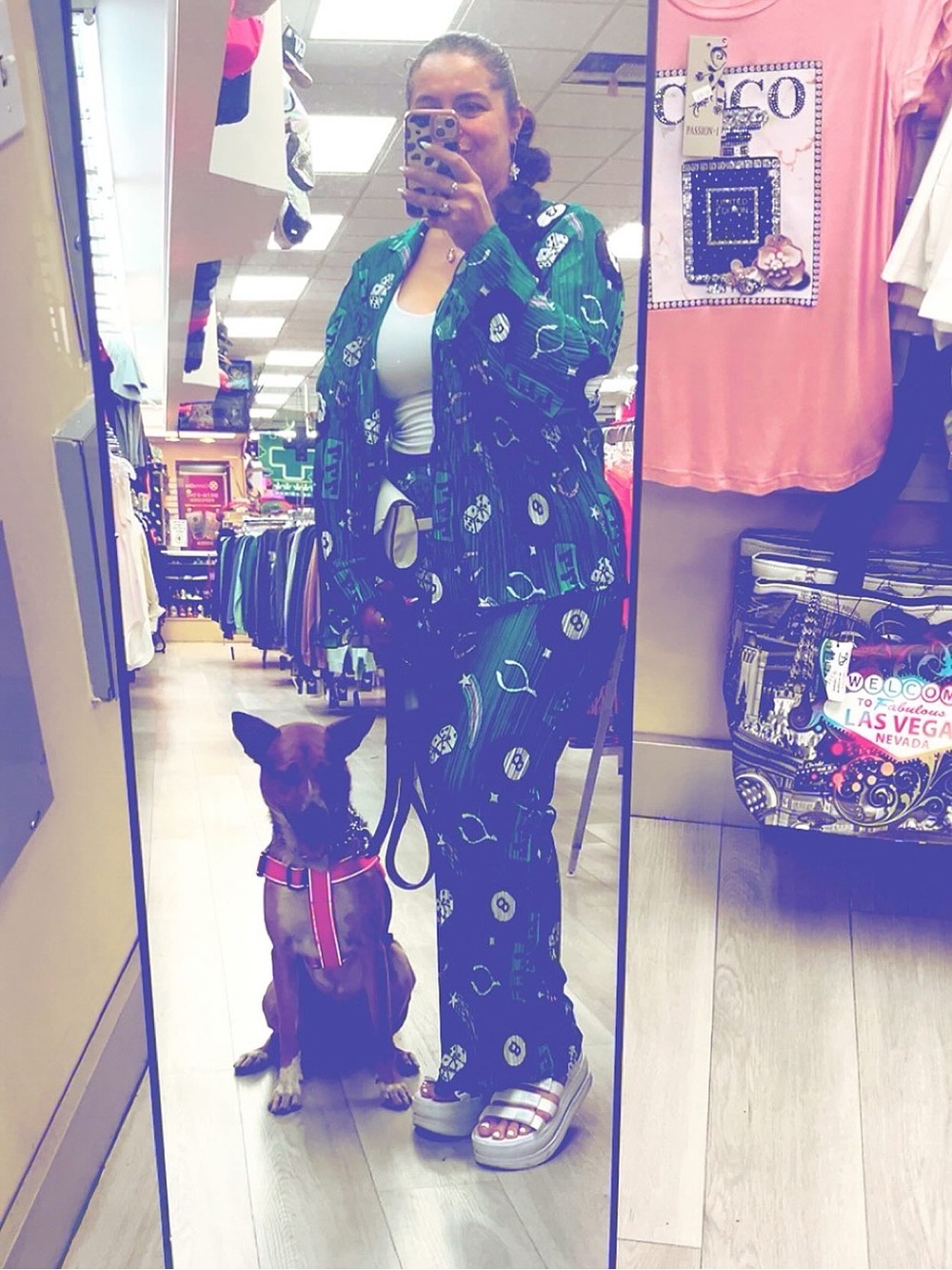 Dressed in LALA Teal Striped 8-Ball & Dice playsuit - Picture 6 of 6